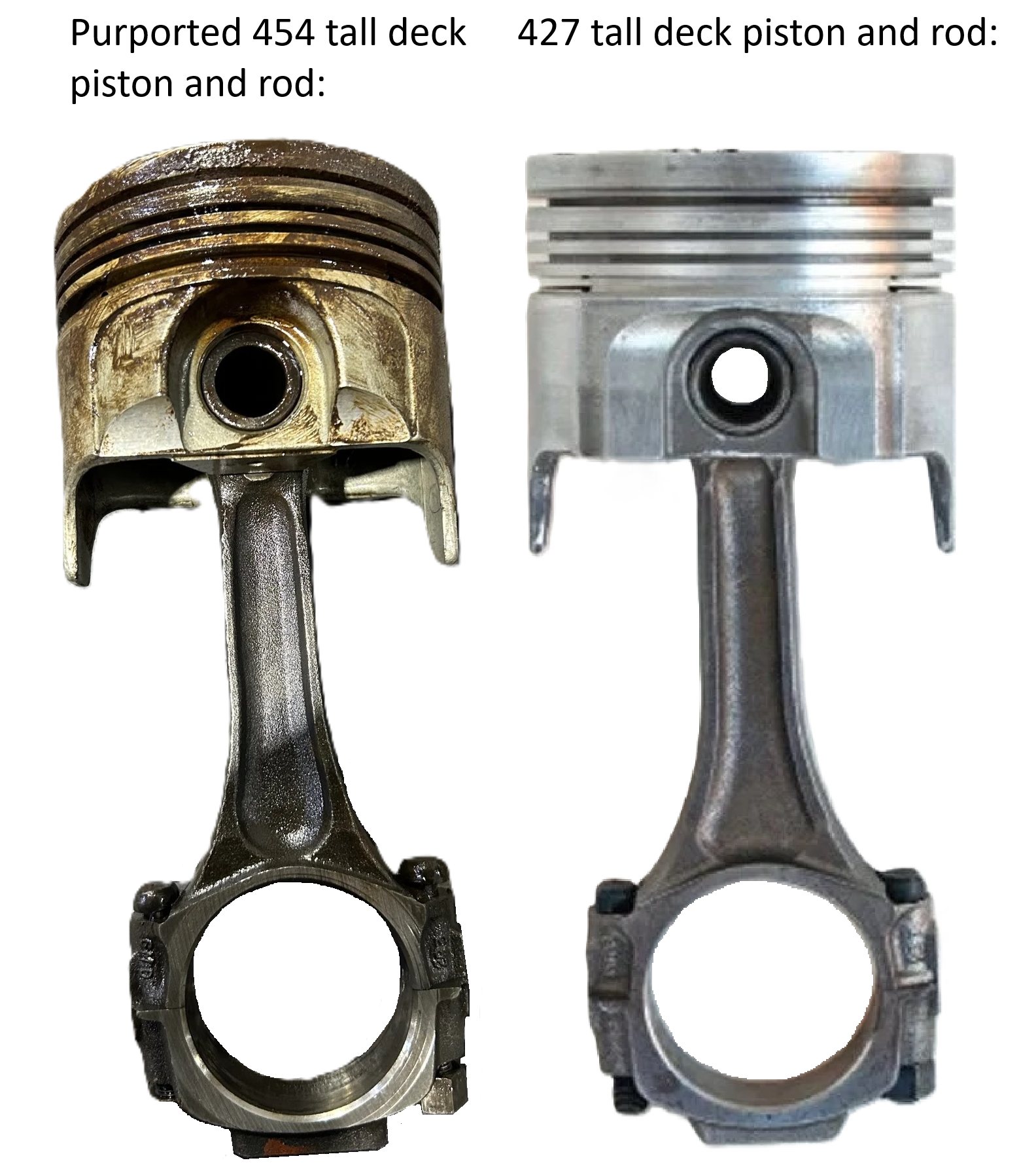 tall deck piston comparison